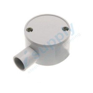 10 x 20mm 1 Way Shallow Junction Box Round Conduit Acc.
