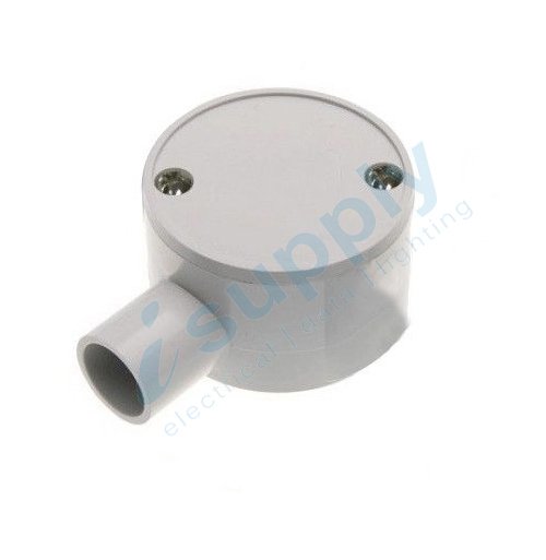 10 x 20mm 1 Way Shallow Junction Box Round Conduit Acc.