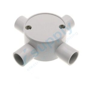 10 x 25 mm 4 Way Shallow Junction Box Round Conduit Acc.
