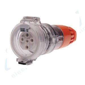 PULSET 3 Phase 5 Round Pin Extension Socket - 20Amp (IP/SCO5P20)