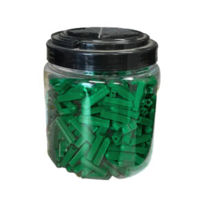 1000 x Green Wall Plugs 6.5 x 35mm Wall Fixings for Wall Masonry Screws Express