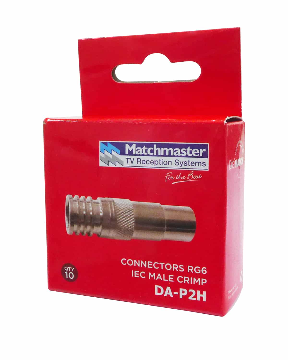 MATCHMASTER CONNECTOR RG6 IEC MALE HANG SELL 10PK : DA-P2H - Image 2