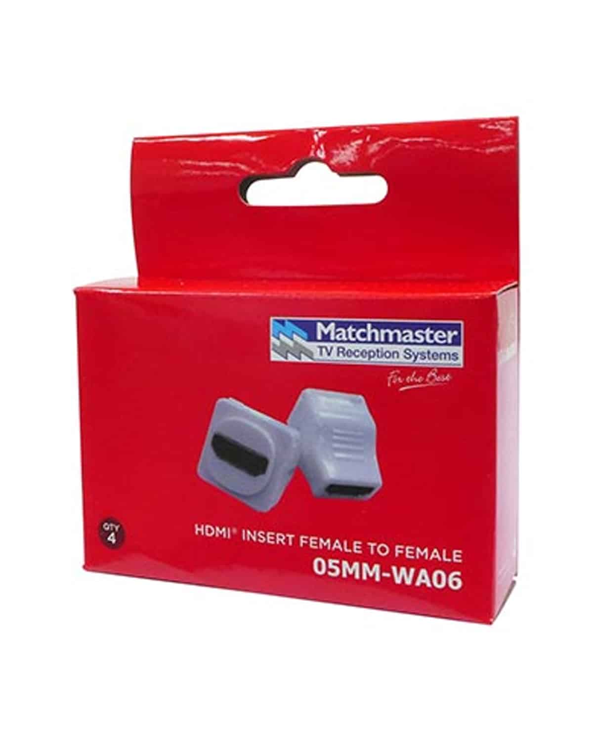 MATCHMASTER HDMI - HDMI FEMALE STRAIGHT INSERT 4PC : 05MM-WA06 - Image 2