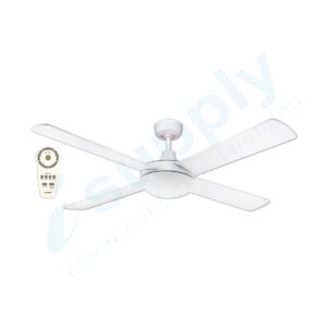 Martec Lifestyle DC Motor 1320mm Ceiling Fan & 24w Tricolour LED White DLDC1343WR