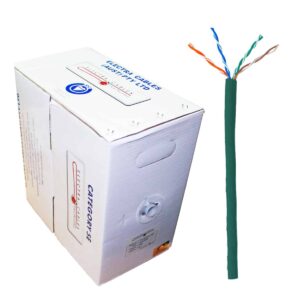 GREEN CAT5E 305 Mts 4 Pair 23AWG PVC Solid Ethernet Cable