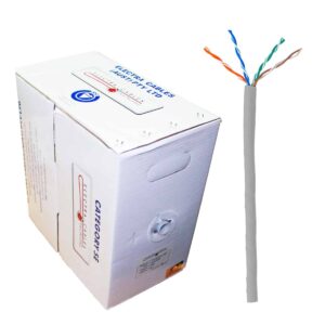 GREY CAT5E 305 Mts 4 Pair 23AWG PVC Solid Ethernet Cable