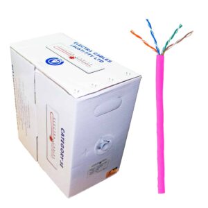 PINK CAT6 305 Mts 4 Pair 23AWG PVC Solid Ethernet Cable