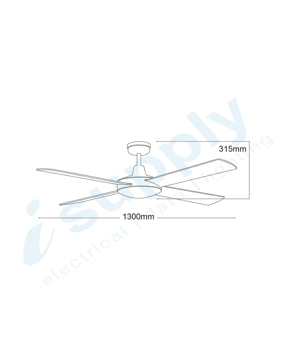 Martec Lifestyle AC 52" Ceiling Fan White - DLS134W - Image 3
