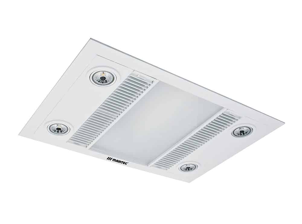 Martec Linear LED 1000w Heat 3 in 1 Bathroom Heater Fan White MBHL1000W
