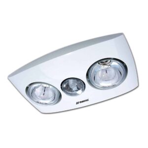 Martec Contour 2 Heat 3 in 1 Bathroom Heater Fan with 13w Light White MBHC2LW