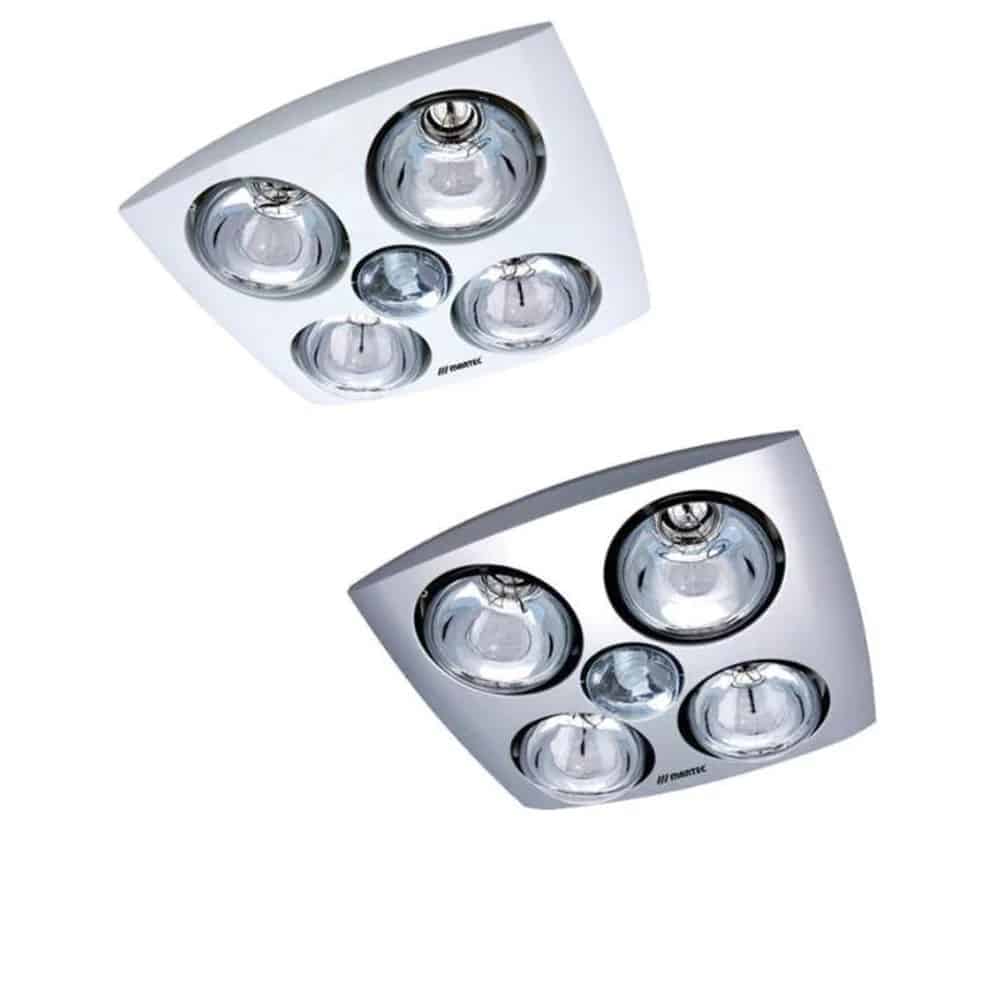 Martec Contour 4 Heat 3 in 1 Bathroom Heater Fan with 13w Light White MBHC4LW