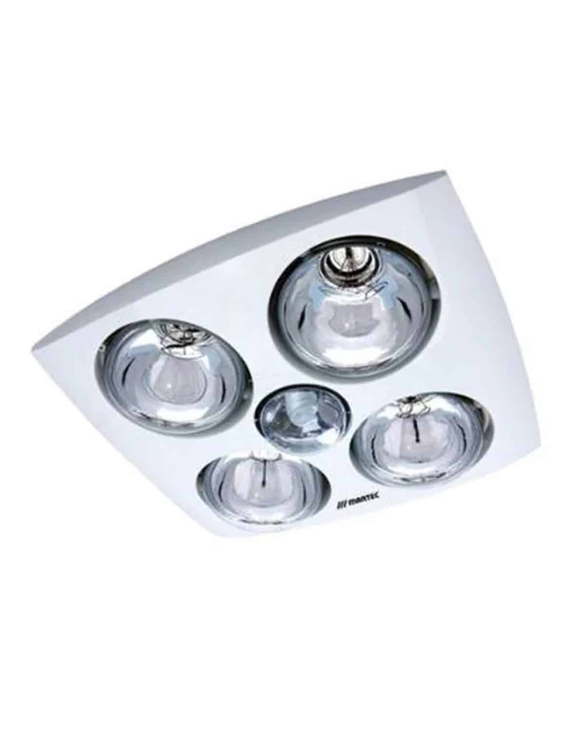 Martec Contour 4 Heat 3 in 1 Bathroom Heater Fan with 13w Light White MBHC4LW