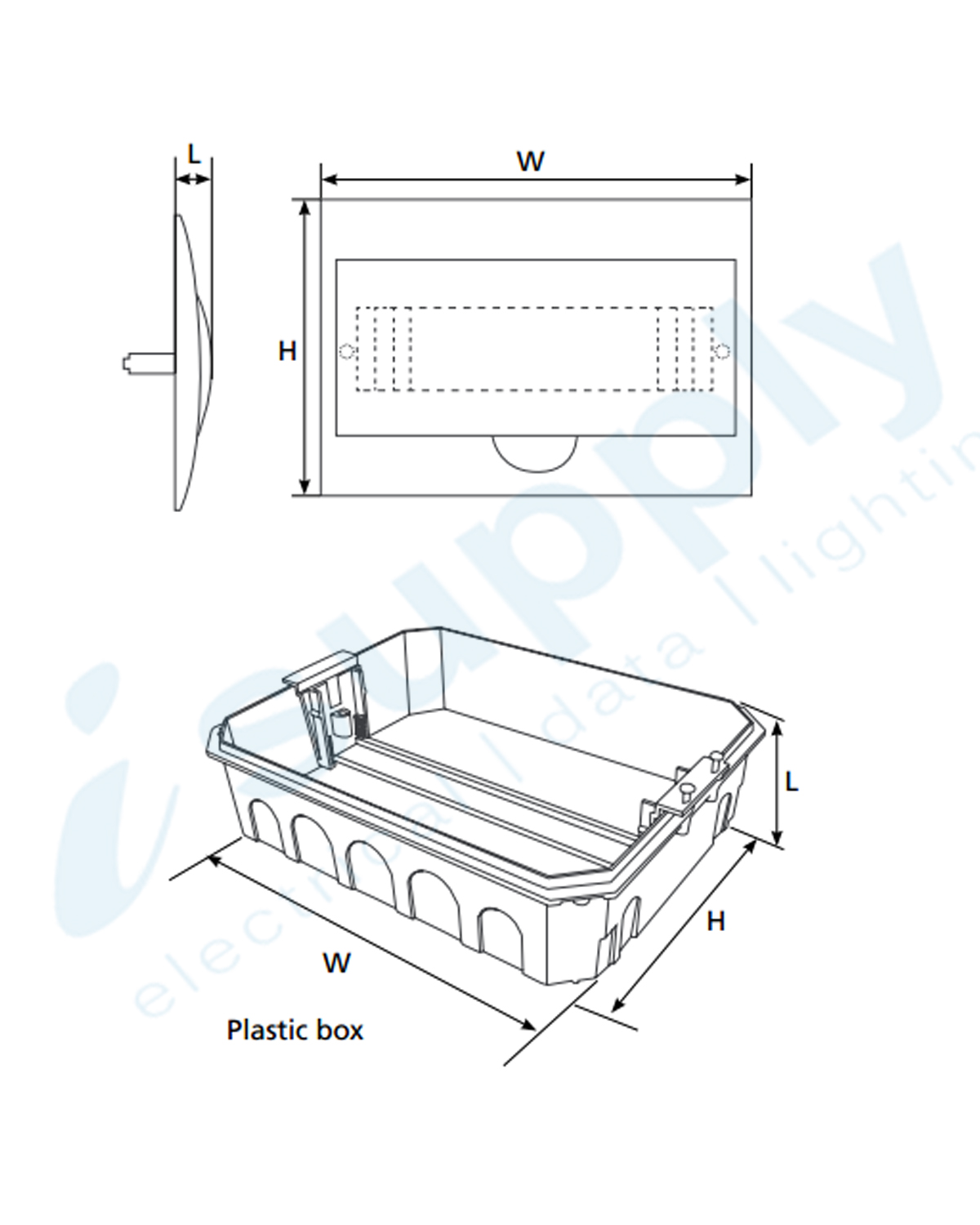 NLS Switchboard 4 Way Pole Recessed/ Flush Distribution Board 30329 - Image 3