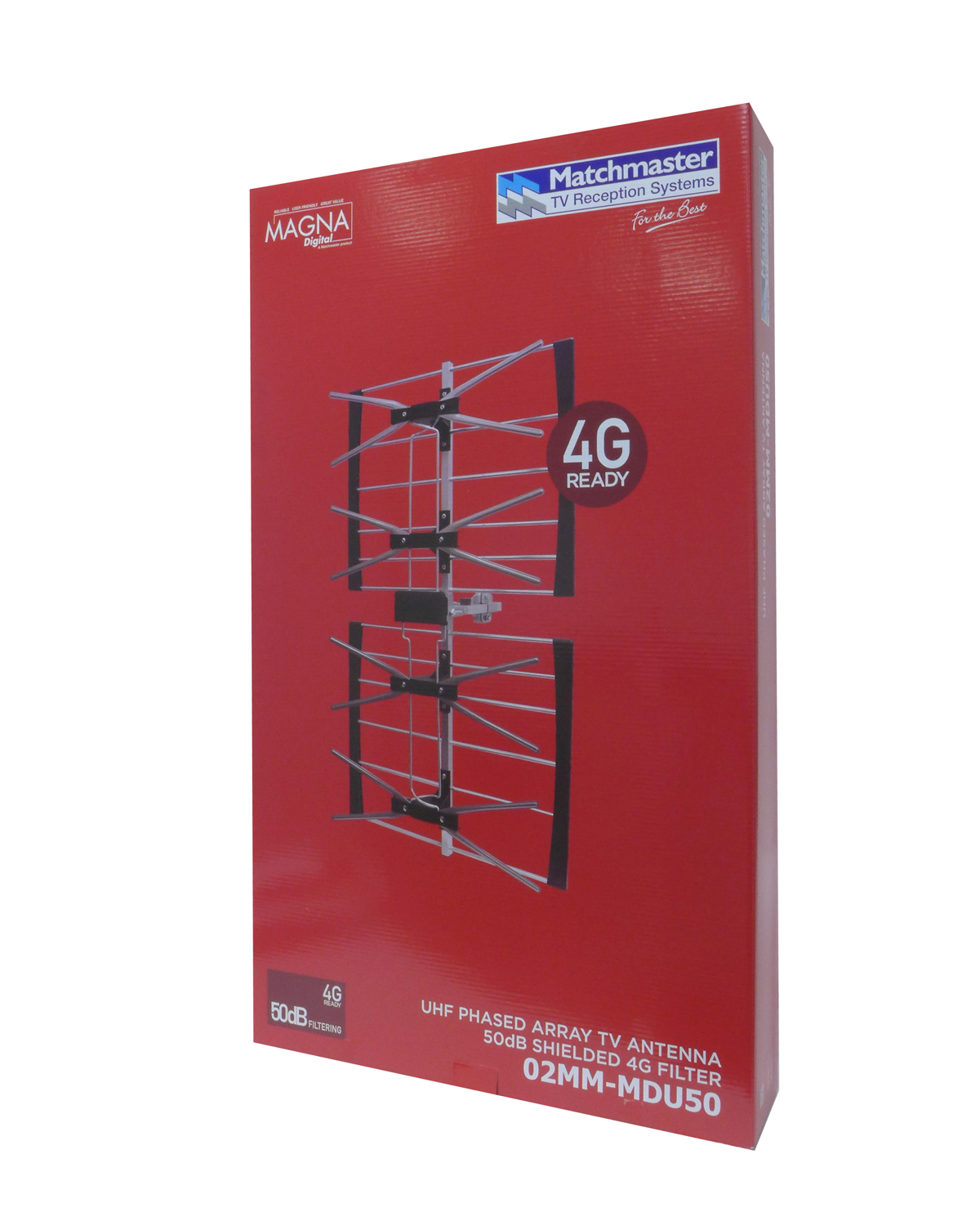 MATCHMASTER ANTENNA UHF PHASED ARRAU 50DB SHIELDED 4G FILTER : 02MM-MDU50