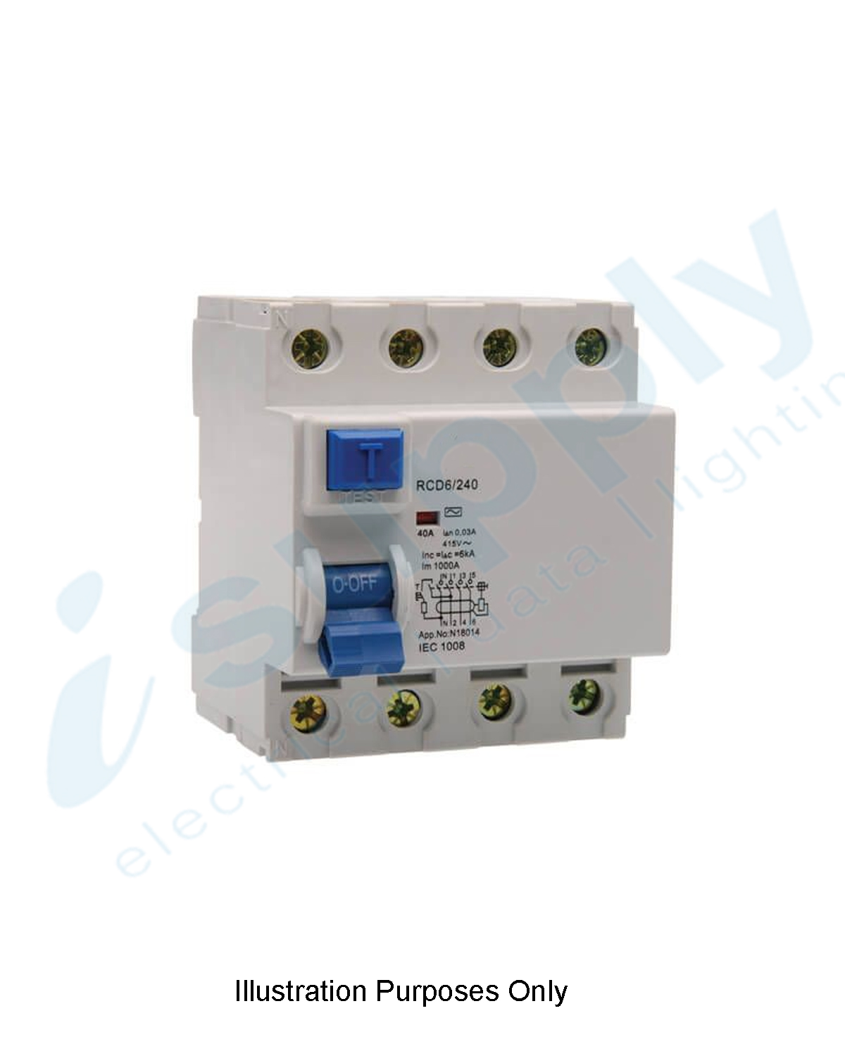 40 AMP 30 mA 240V 4 POLE RCD CIRCUIT BREAKER
