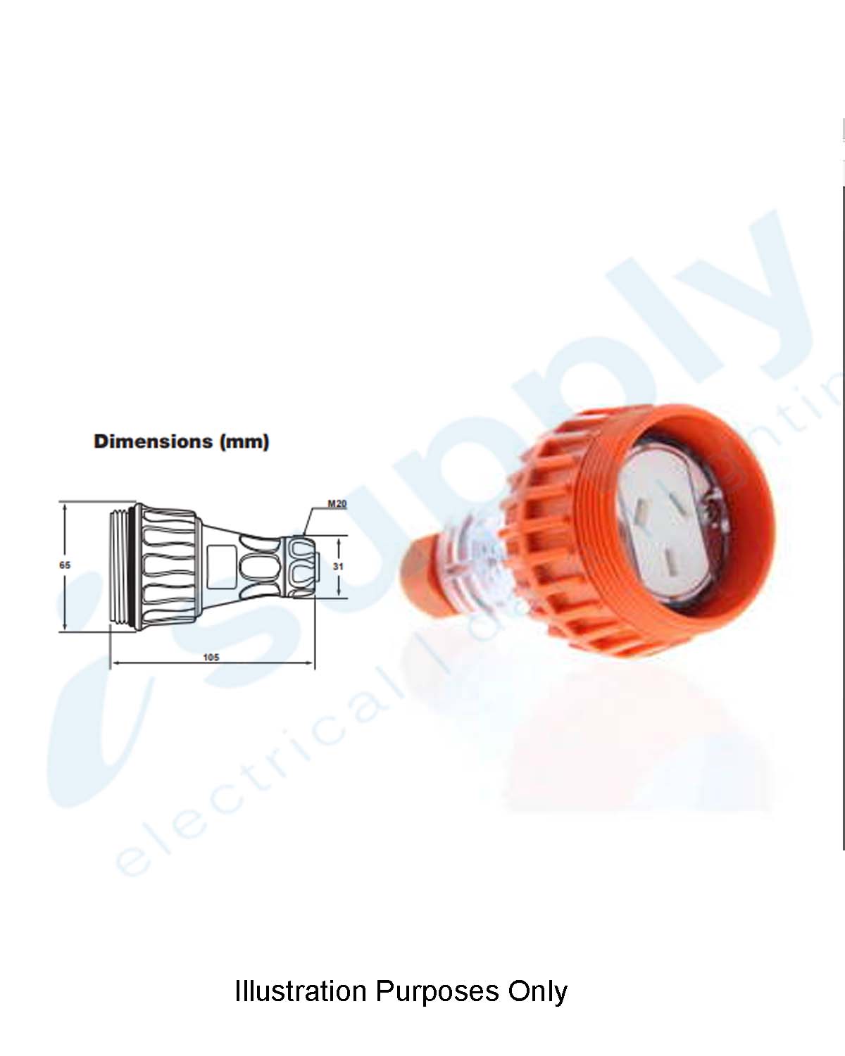 PULSET 3 Flat Pin Extension Socket - 10Amp (IP/SCO1P10F) - Image 3