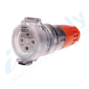 PULSET 3 Phase 4 Round Pin Extension Socket - 10Amp (IP/SCO4P10)