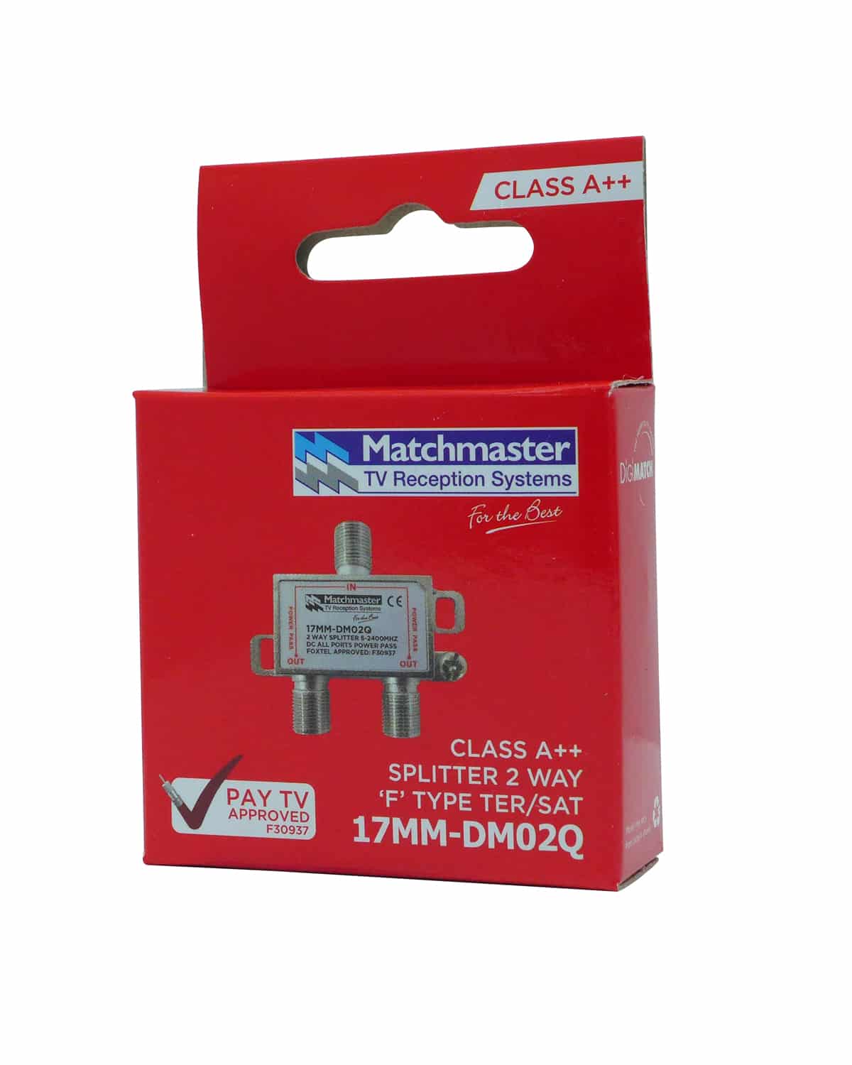 MATCHMASTER SPLITTER 2 WAY FOR TDT SYSTEMS - BULK PACK 50 Pack : 17MM-DM02QB - Image 2