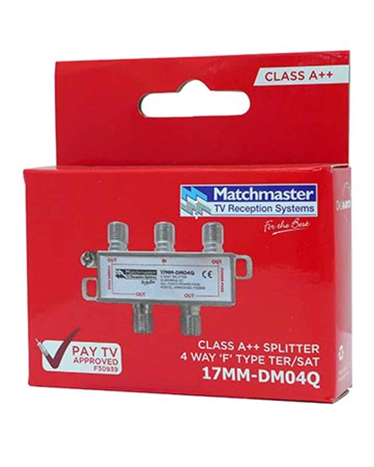 MATCHMASTER SPLITTER 4 WAY FOR TDT SYSTEMS - BULK PACK 50 Pack : 17MM-DM04QB - Image 2