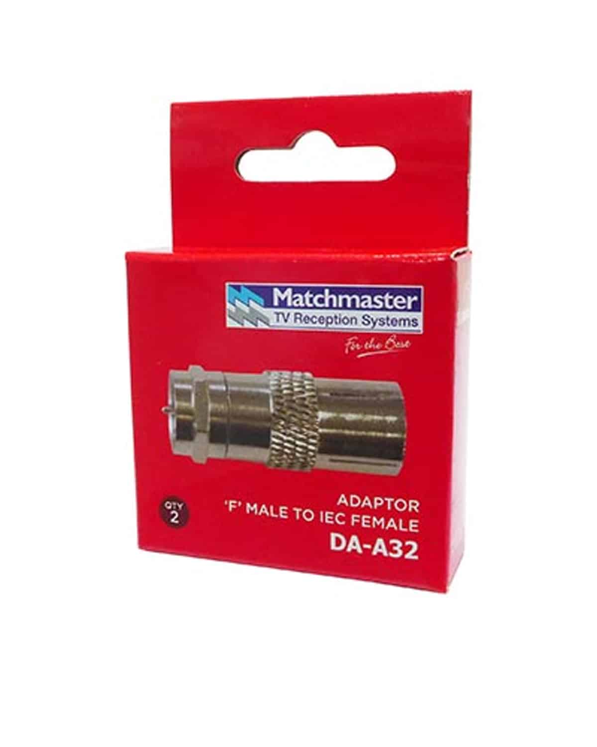 MATCHMASTER F' FEMALE TO PAL FEMALE ADAPTOR (2PK) : DA-A32 - Image 2