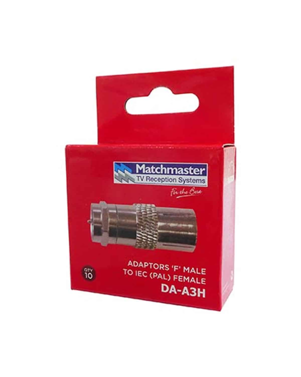 MATCHMASTER CONNECTOR FEMALE IEC to 'F' MALE HANG SELL 10PK : DA-A3H - Image 2