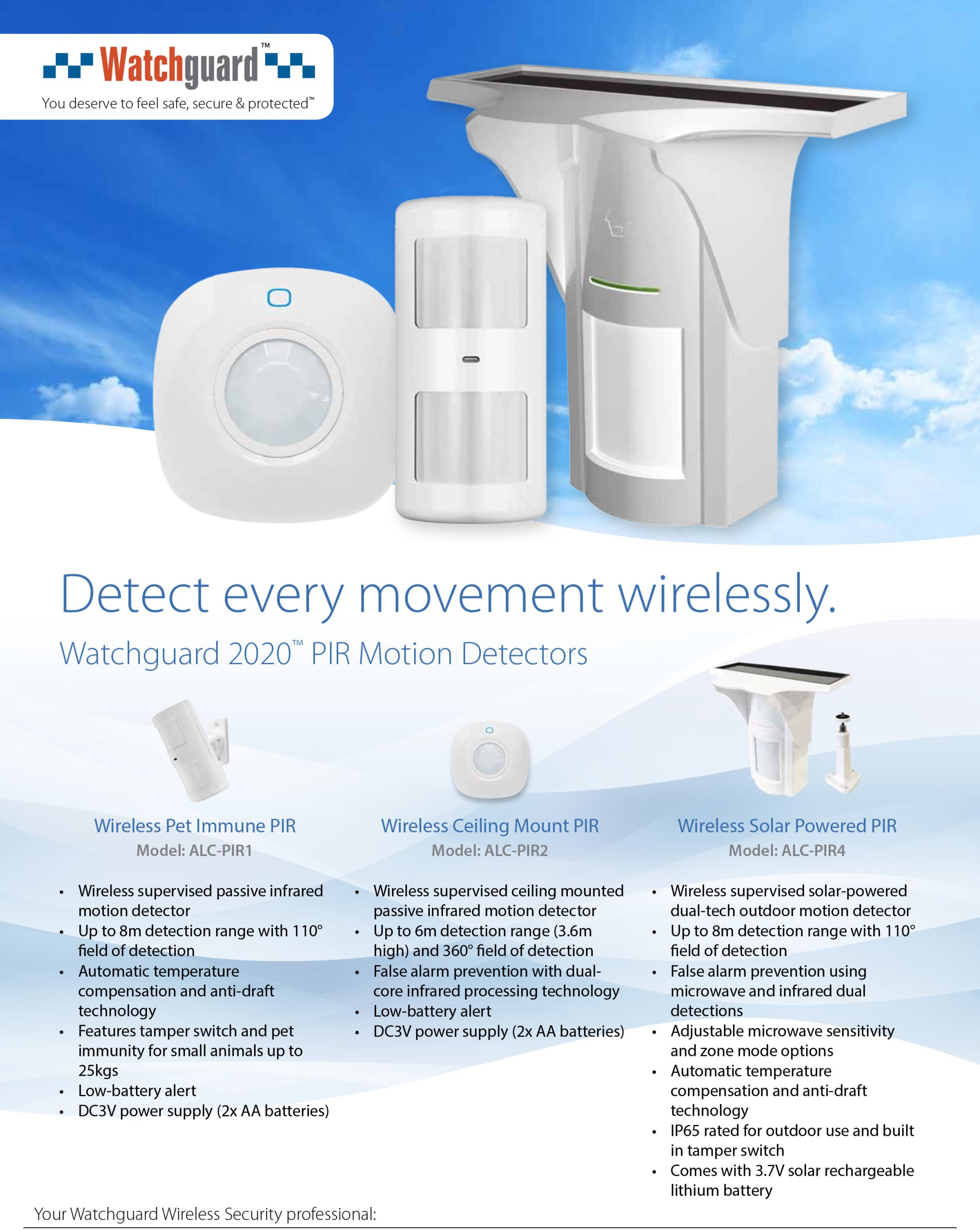 Watchguard Watchguard 2020 Wireless Solar Powered PIR ALC-PIR4 - Image 3