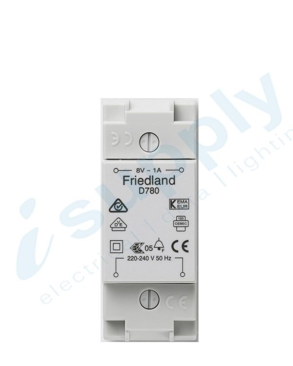 FRIEDLAND 8V/1A DOOR CHIME TRANSFORMER D780