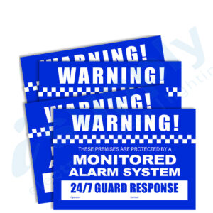Watchguard Alarm Warning Stickers A4 Size (2 x Front 2 x Rear) VSCDSA