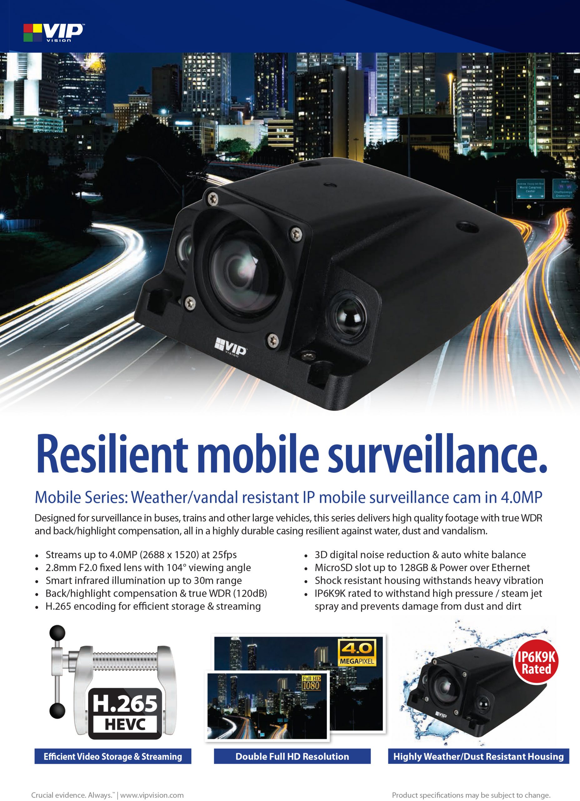 Rhino Mobile Series 4.0MP Heavy Duty Vehicle Camera VSIP4MPEIRAT - Image 5