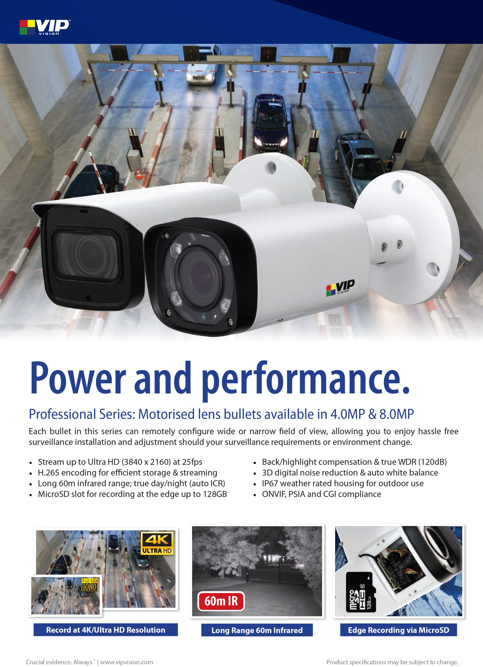 VIP Professional Series 4.0MP WDR Infrared Motorised Bullet VSIP4MPFBIRMD - Image 5