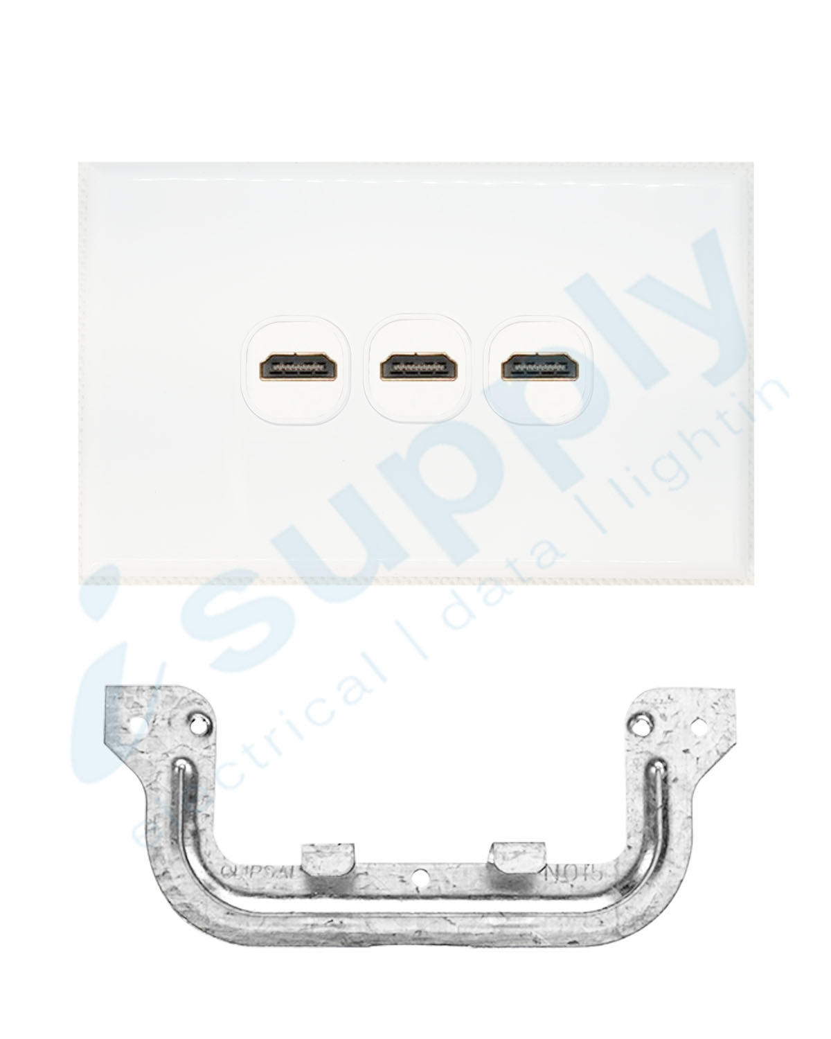 3 Port Gang Wall Plate Wallplate Clipsal Style HDMI v1.4 Home Theatre A/V Insert