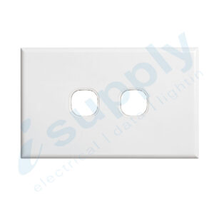 DEXTON 2 Gang Standard 10 mm Plate White DXWS2/P