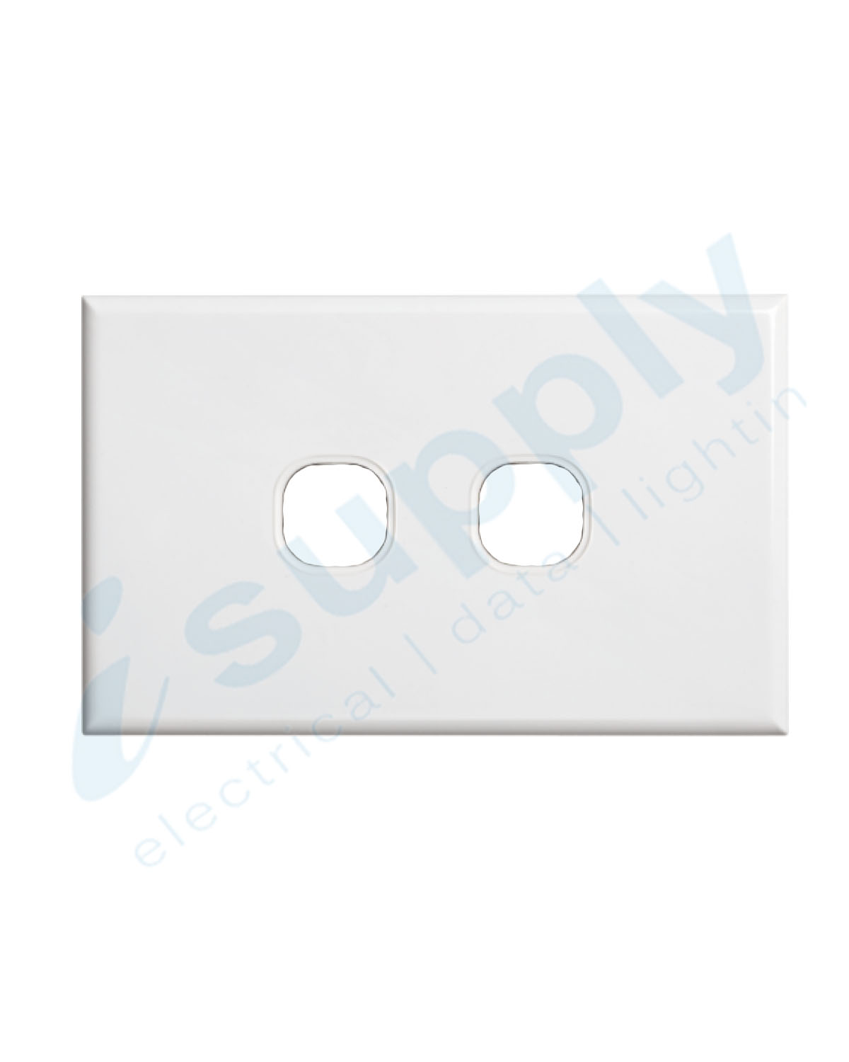 DEXTON 2 Gang Standard 10 mm Plate White DXWS2/P