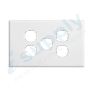 DEXTON 5 Gang Standard 10 mm Plate White DXWS5/P