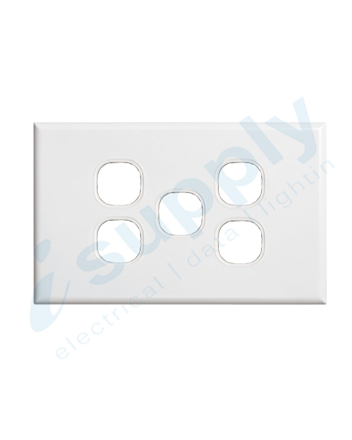 DEXTON 5 Gang Slim 5mm Plate White DXSW5/P