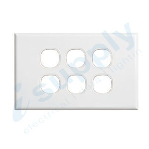 DEXTON 6 Gang Standard 10 mm Plate White DXWS6/P