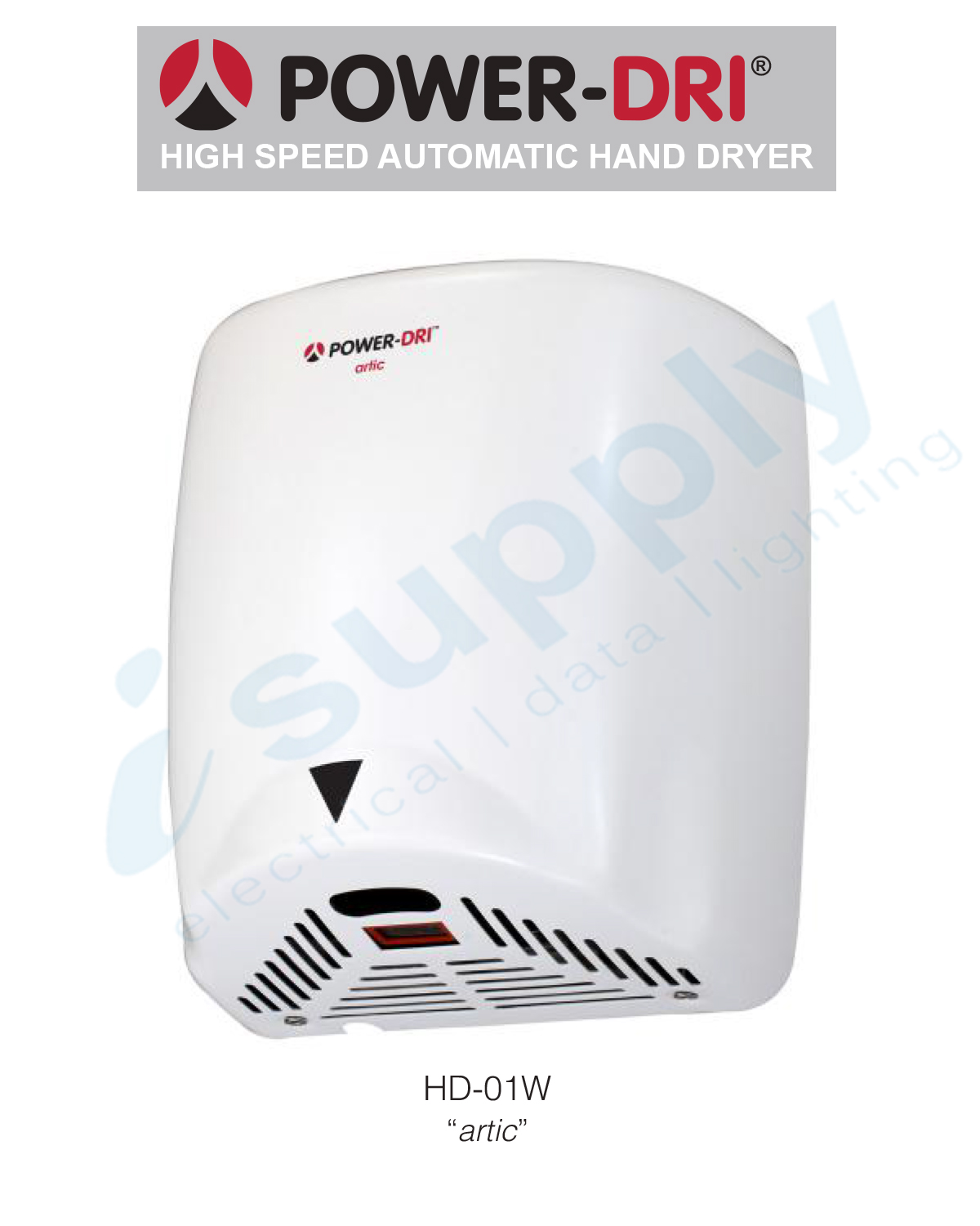 POWER DRI High Speed Automatic Hand Dryer White HD-01