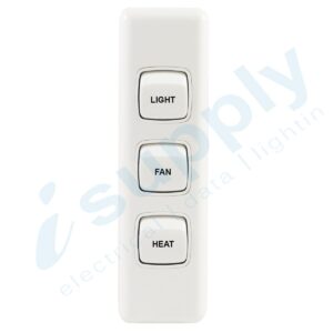 Transco 3 Gang / Triple Architrave Switch LIGHT FAN HEAT – AS3/LFH