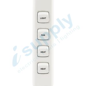 Transco 4 Gang / Triple Architrave Switch LIGHT FAN HEAT – AS4/LFH