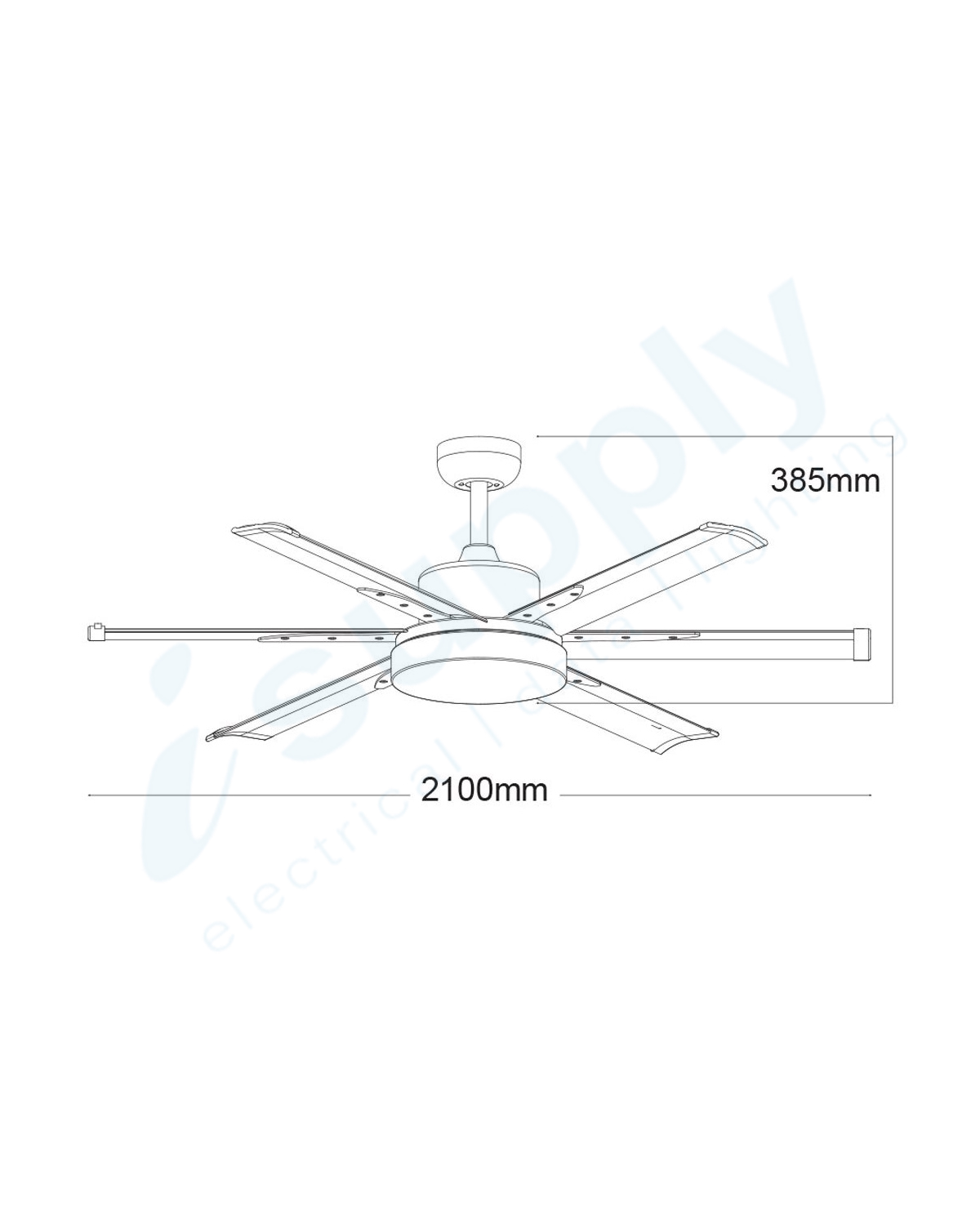 Martec Albatross 72″ DC Ceiling Fan With Dimmable 24W LED Tricolour White – MAFML3WR + MAF210W - Image 3