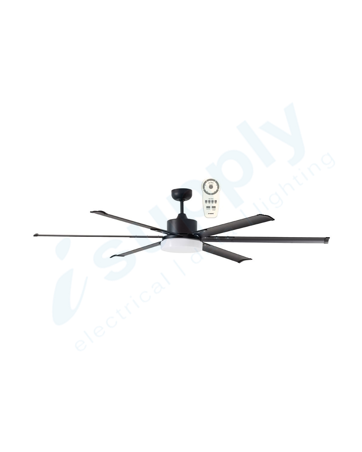 Martec Albatross 84" DC Ceiling Fan With Dimmable 24W LED Matt Tricolour Black - MAFML3MR + MAF210M