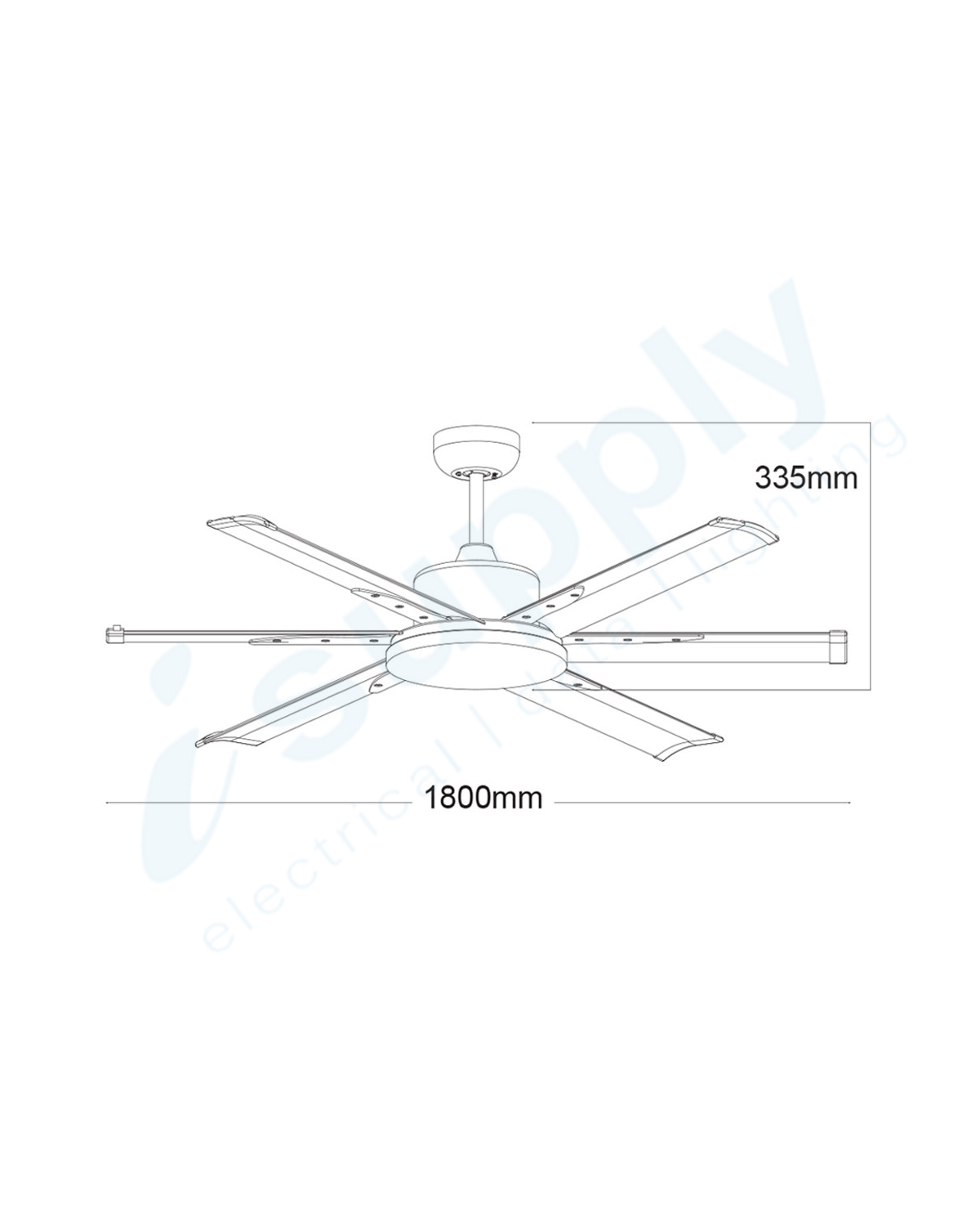 Martec Albatross 72" DC Ceiling Fan Matt Black - MAFMMR + MAF180M