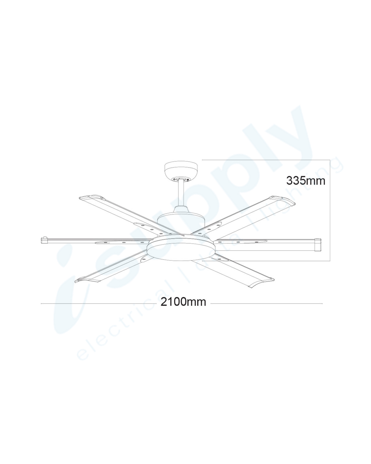 Martec Albatross 84" DC Ceiling Fan Matt Black - MAFMMR + MAF210M