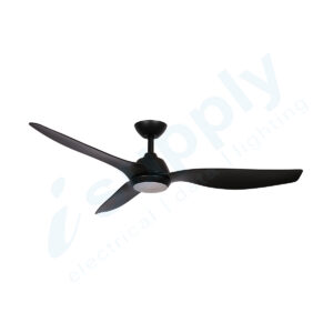 Martec Malibu 1320mm DC Ceiling Fan with 15w LED Light Tricolour Black/Matt MMF1333MMR