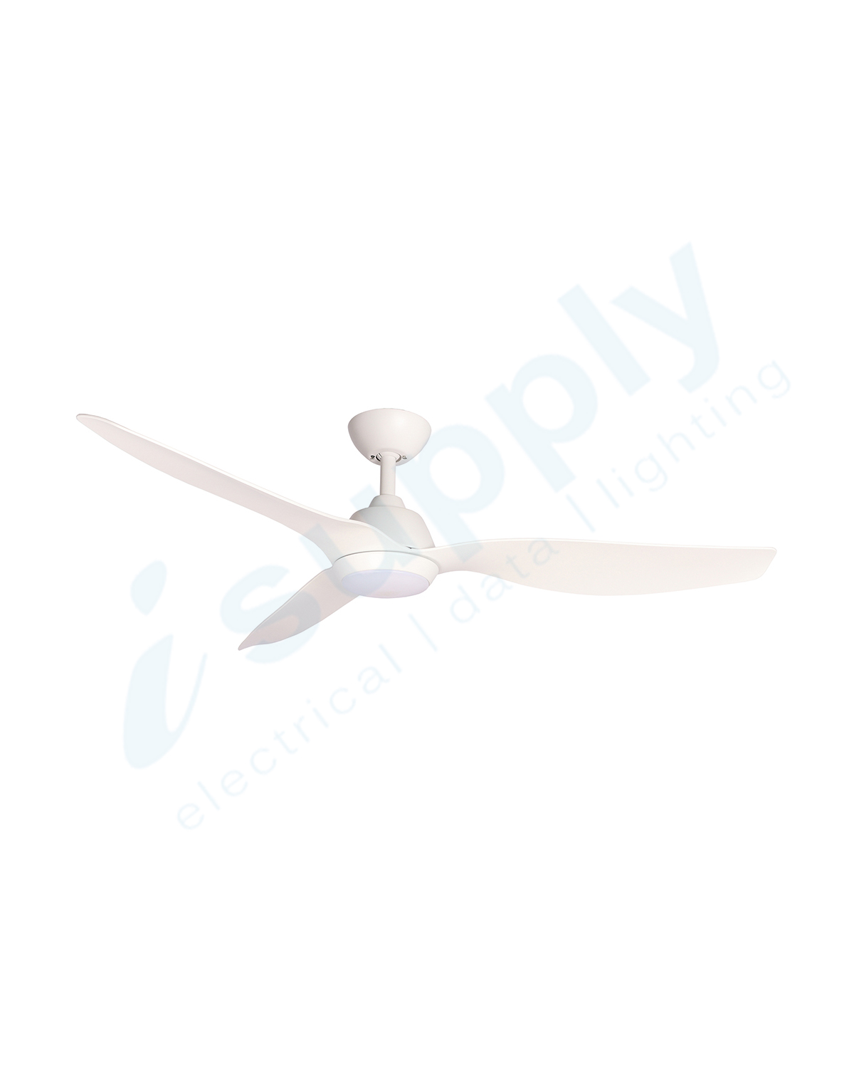 Martec Malibu 1320mm DC Ceiling Fan with 15w LED Light Tricolour White Satin MMF1333WWR