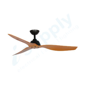 Martec Malibu 1320mm DC Ceiling Fan Matt Black/Bamboo MMF133MBR