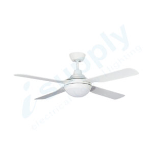 Martec Discovery AC 48" Ceiling Fan with 15W Dimmable LED Light White / Tri-Colour - MDF1243W