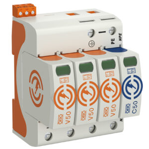 OBO Bettermann SURGE DEV V50 TYPE 1+2 3P+N 50KA +SENSOR V50-3-NPE-FS-280 x 1 /EACH