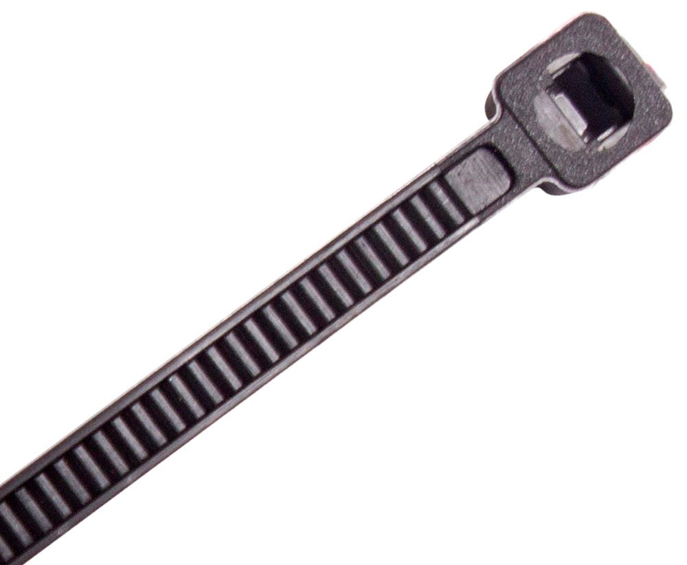 Cabac NYLON CABLE TIE LIGHT DUTY 200X2.5MM UV CT196BK-LD