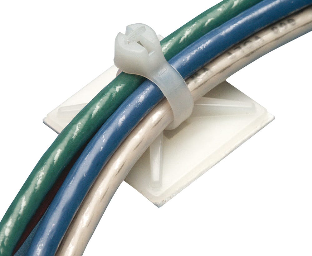 Ty-Rap SELF ADHESIVE MNT 19MM PA 6.6 NAT 25PK TC5344A
